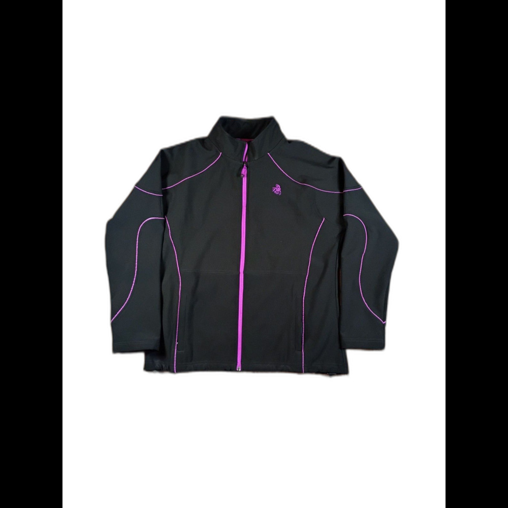 Legendary Whitetails Jacket Womens L Black Purple Softshell
